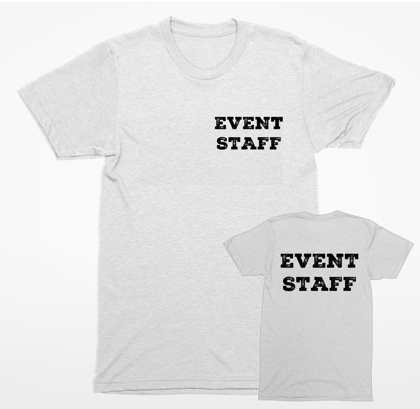 Professional Event T-Shirt - Rustic Design for Staff (NR-B, Chest & Back) Soft Cotton Tees