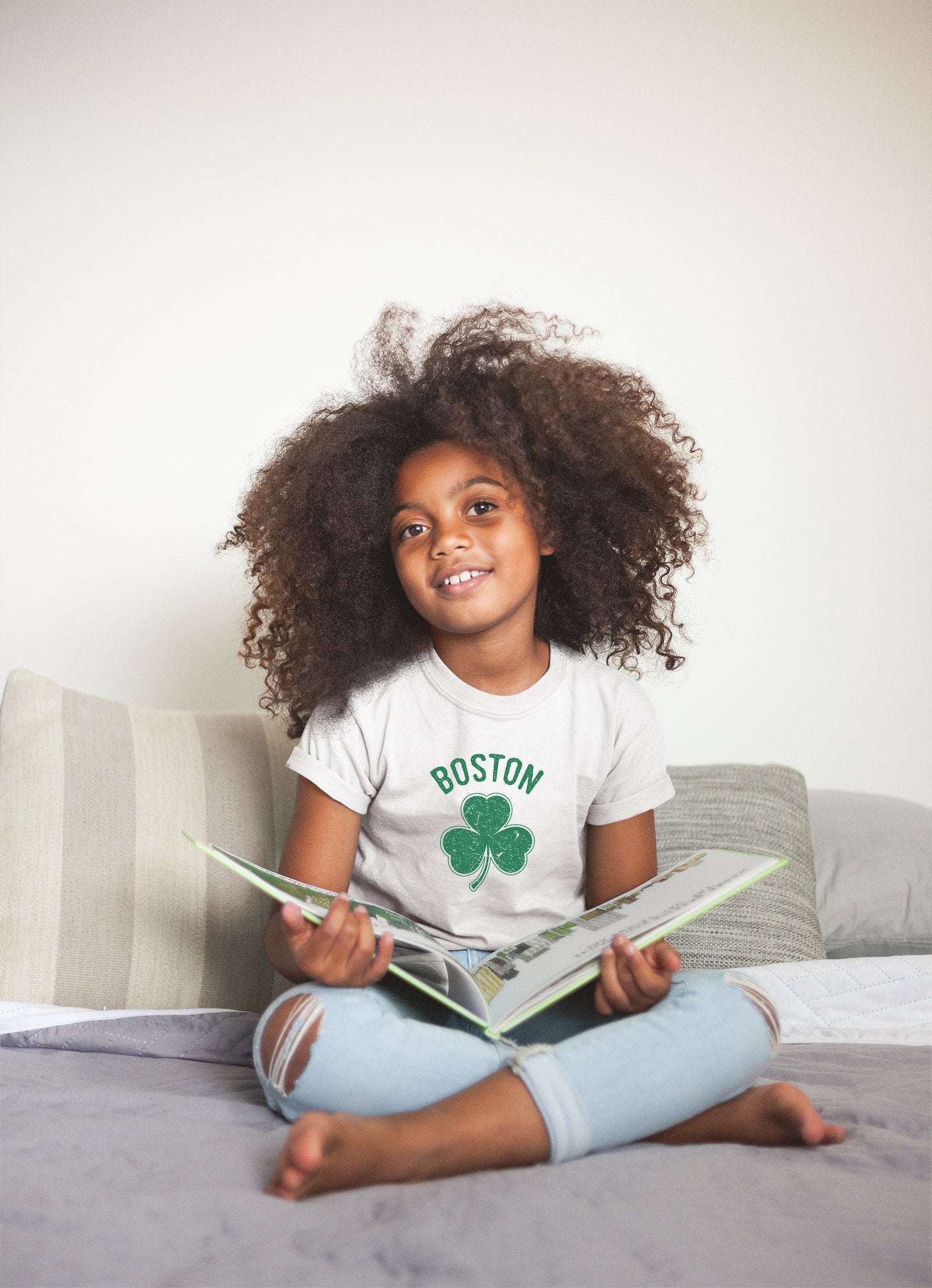 Irish Boston Shamrock Design Custom T-Shirt