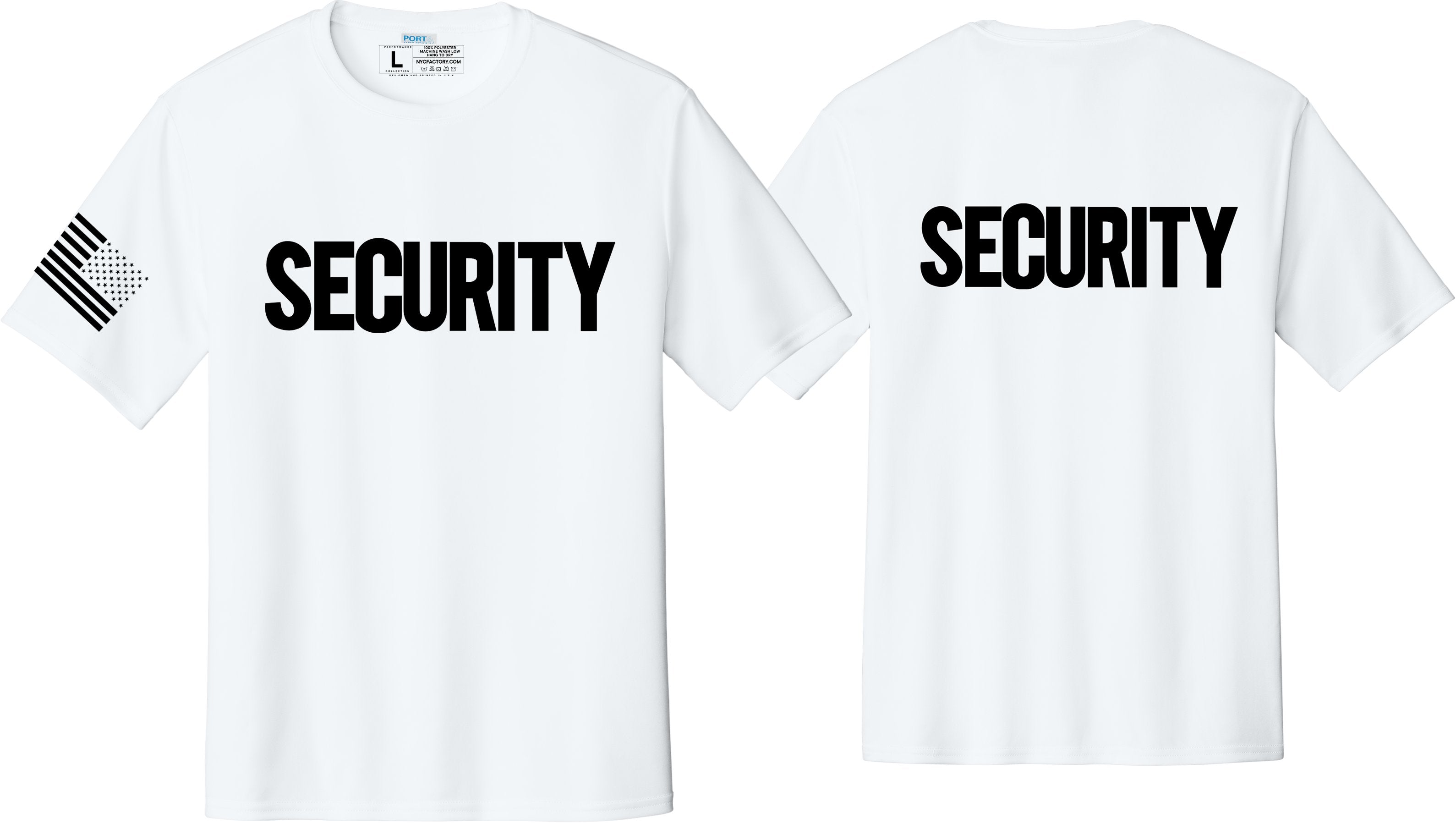 Men's Security T-Shirt (Front, Back & Sleeve Print Tee)