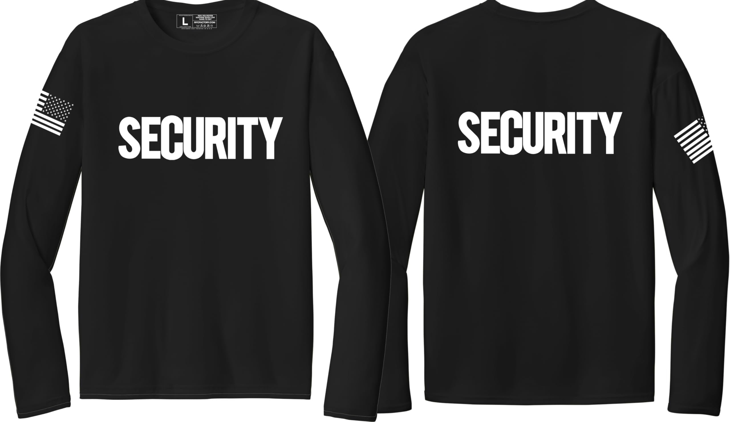 Men's Moisture-Wicking Security Long Sleeve T-Shirt Performance Tee
