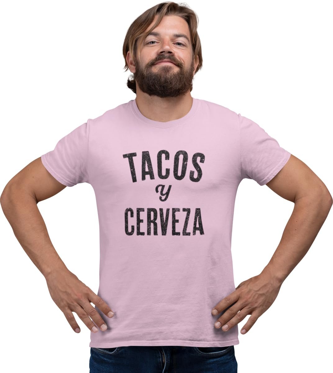 Men's Cinco De Mayo T-Shirt Taco Y Cerveza Party Beer Tees