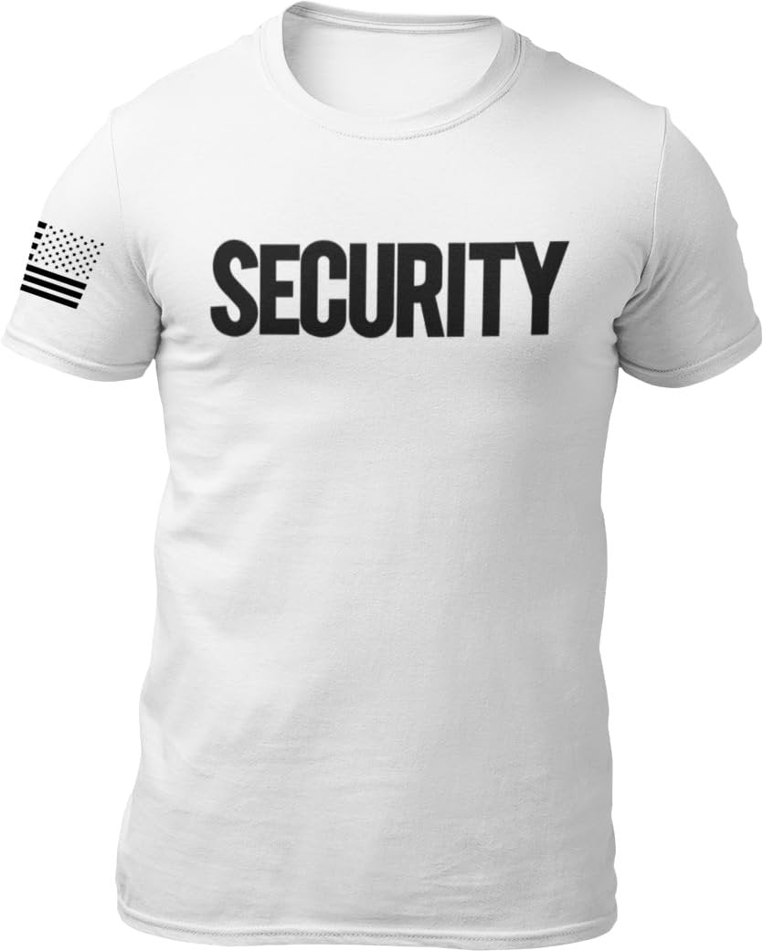 Men's Security T-Shirt (Front, Back & Sleeve Print Tee)