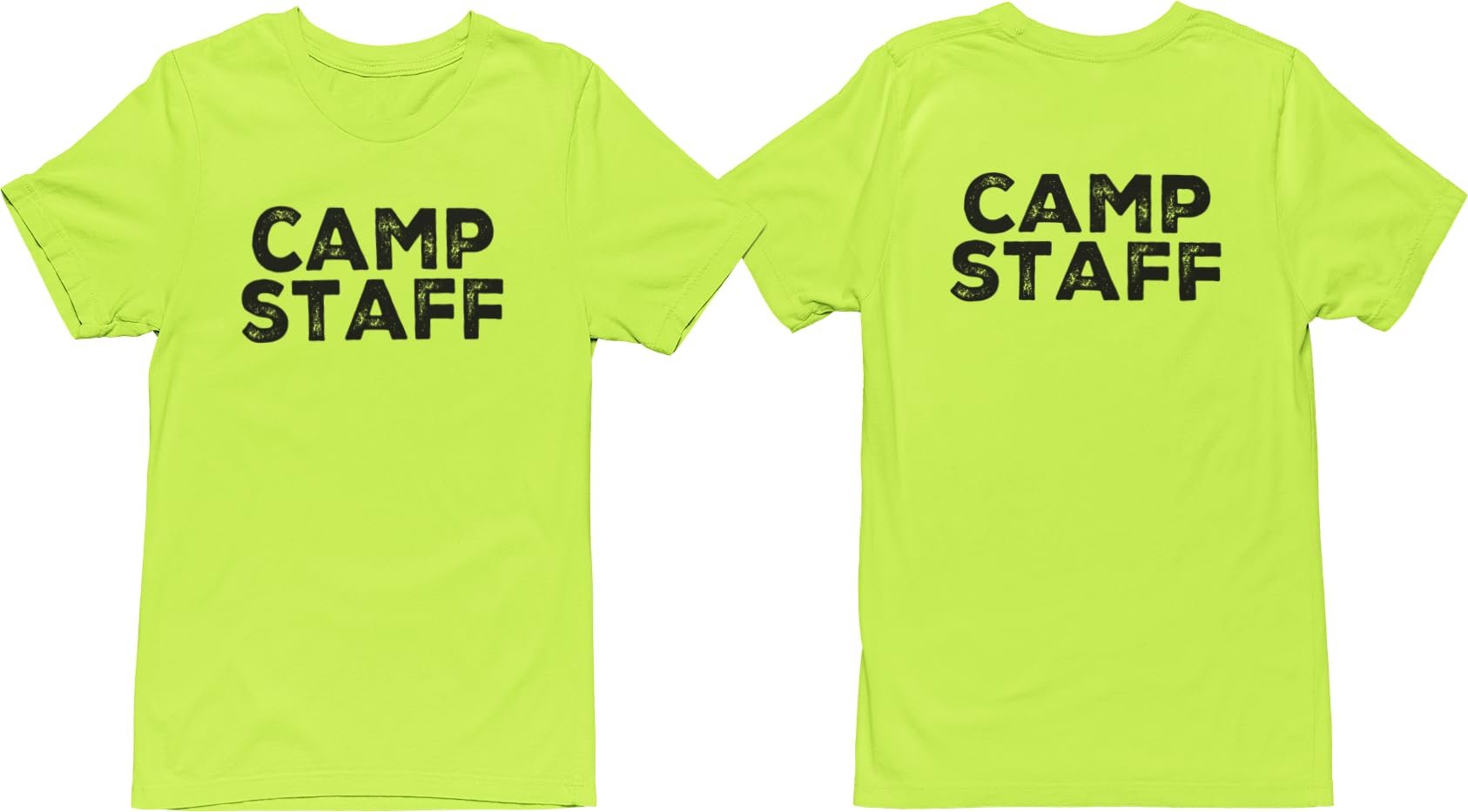 CAMP Staff T-Shirt Summer Counselor Rustic Design Cotton Tee (Front & Back)
