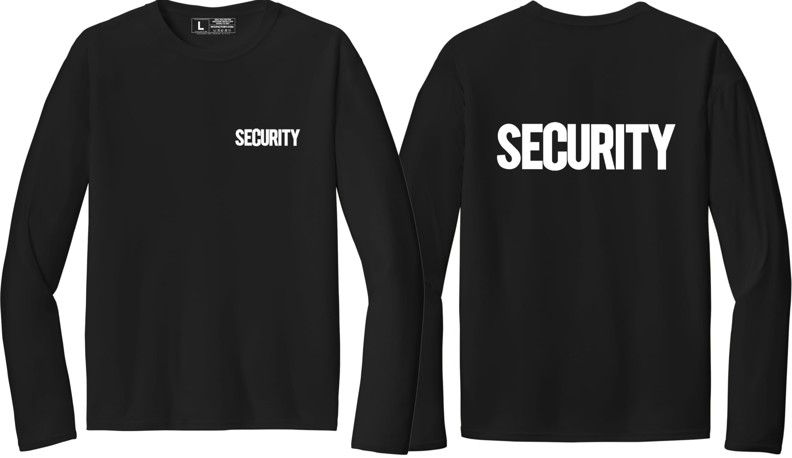 Men's Moisture-Wicking Security Long Sleeve T-Shirt Performance Tee