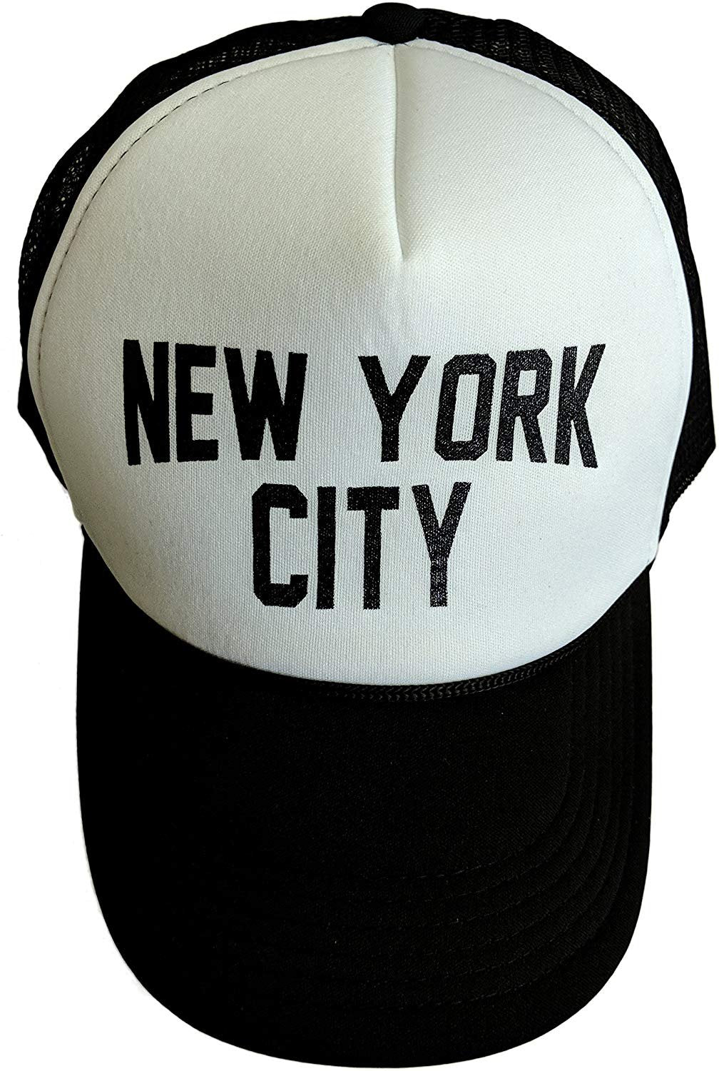 New York City Baseball Hat Screen-Printed Mesh Trucker Cap