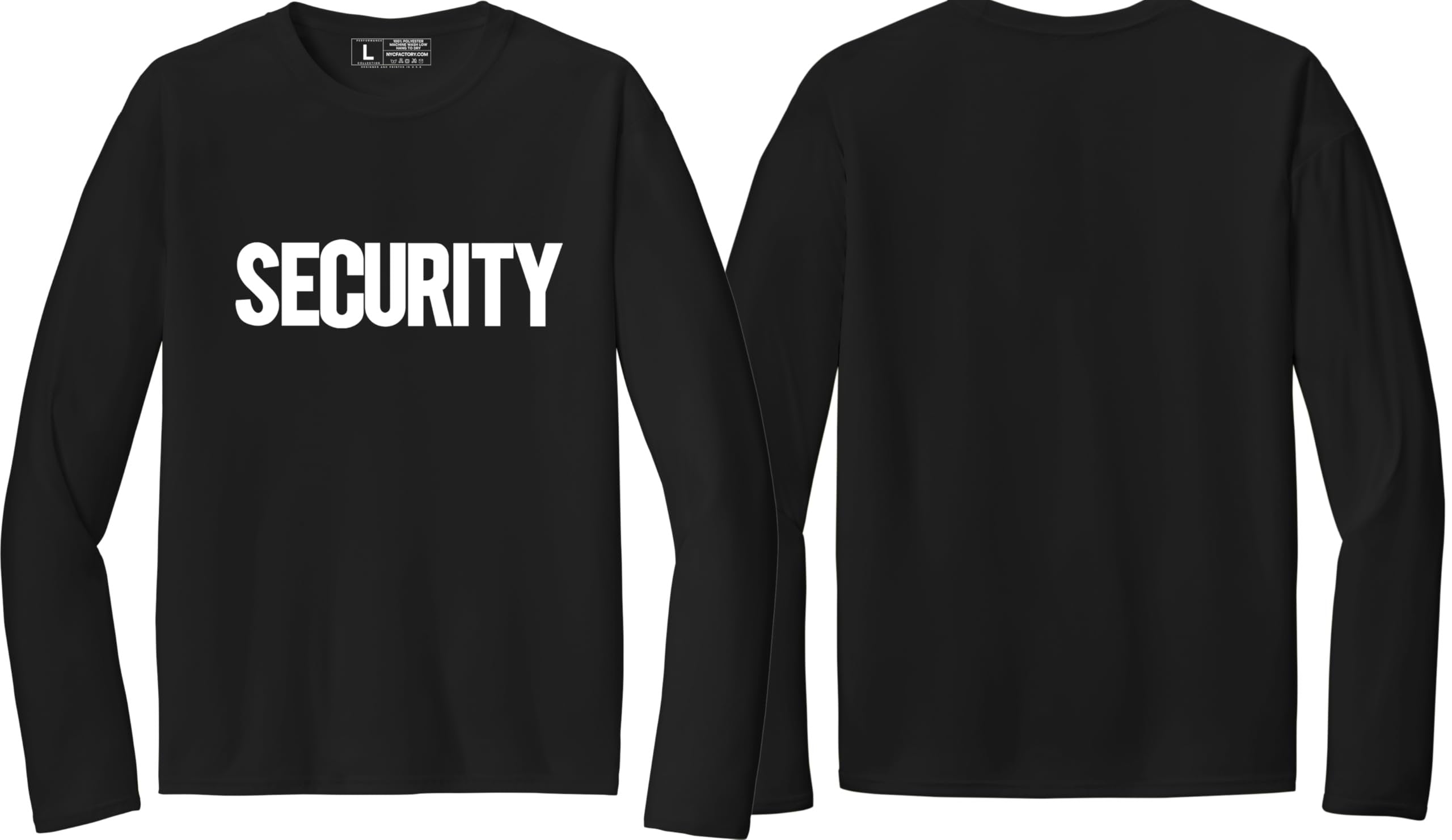 Men's Moisture-Wicking Security Long Sleeve T-Shirt Performance Tee