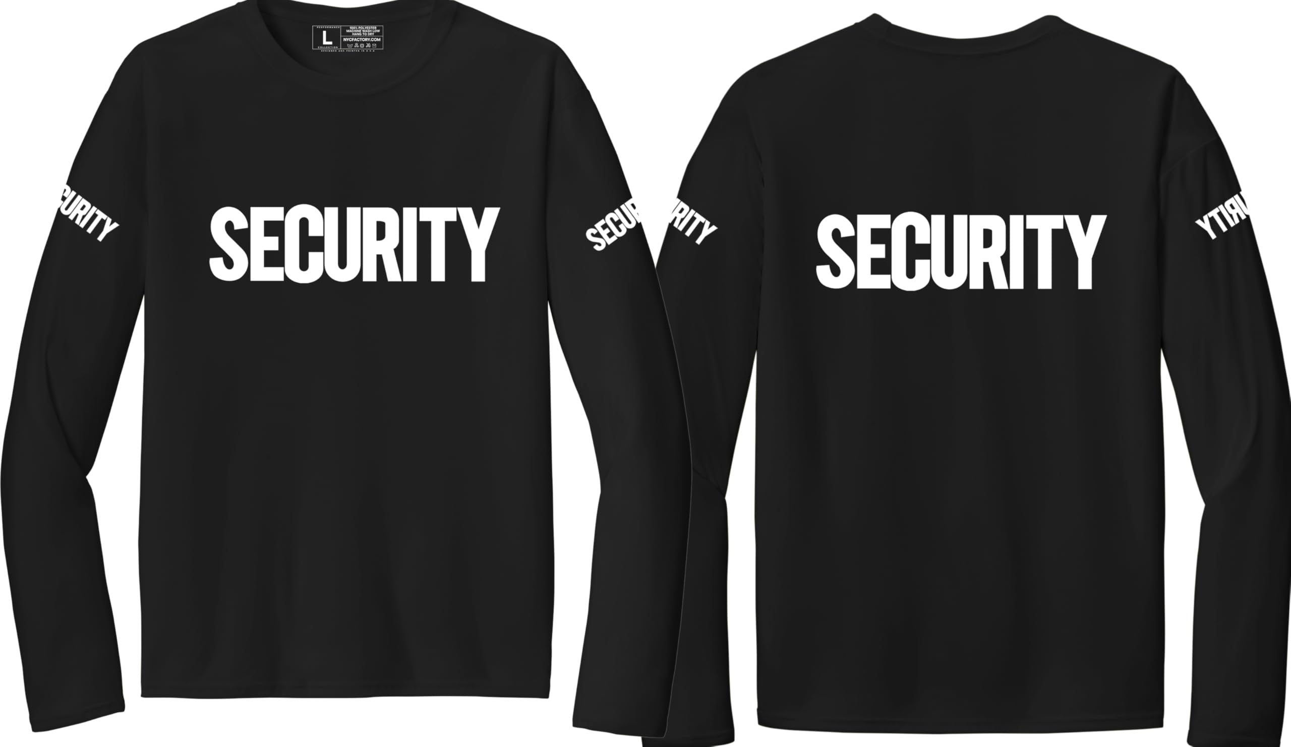 Men's Moisture-Wicking Security Long Sleeve T-Shirt Performance Tee