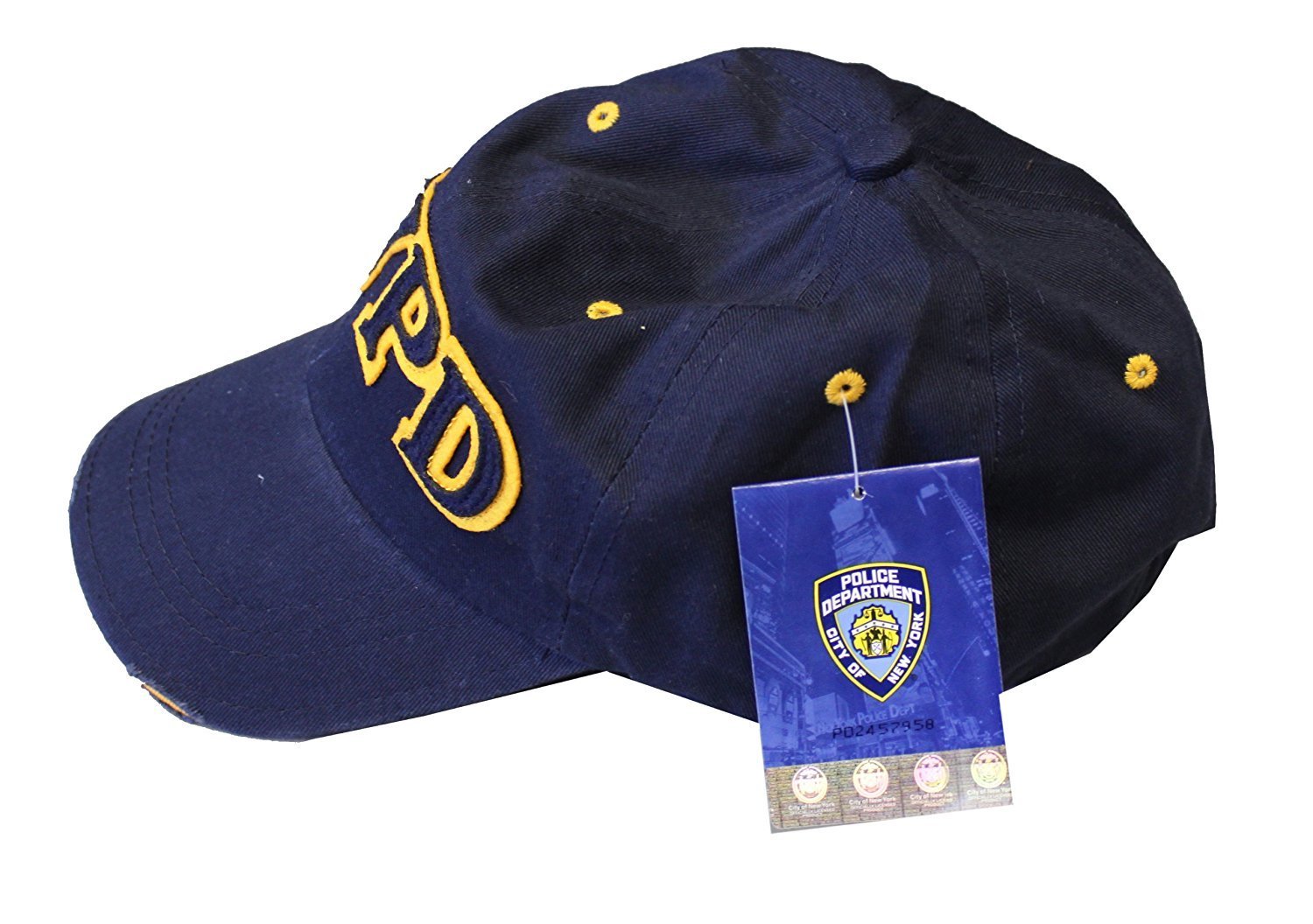 Men's NYPD Baseball Hats (Light Blue, 3d Letters)