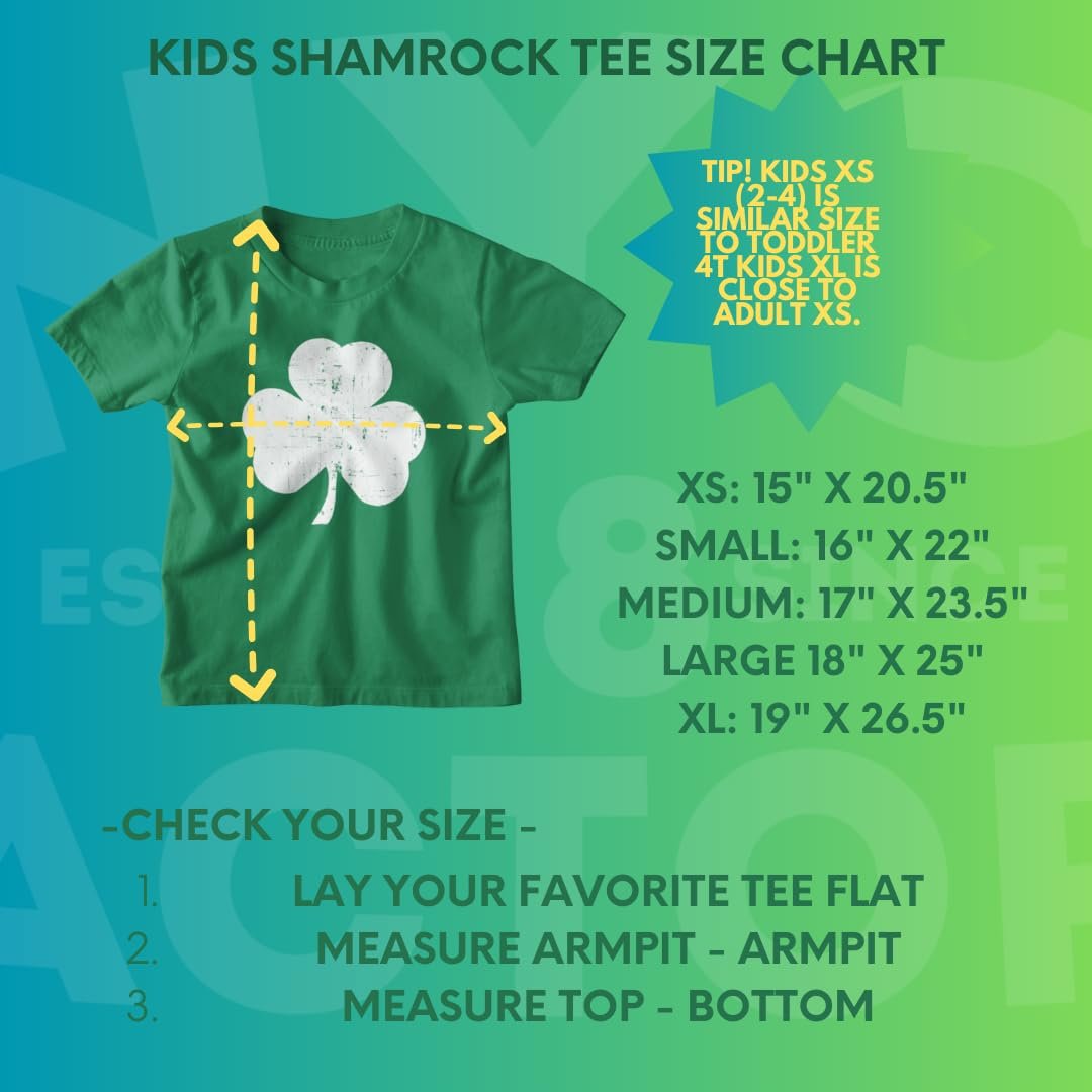 Irish Shamrock Kids Tees St. Patrick's Day T-Shirt Boys Girls Ireland Pride