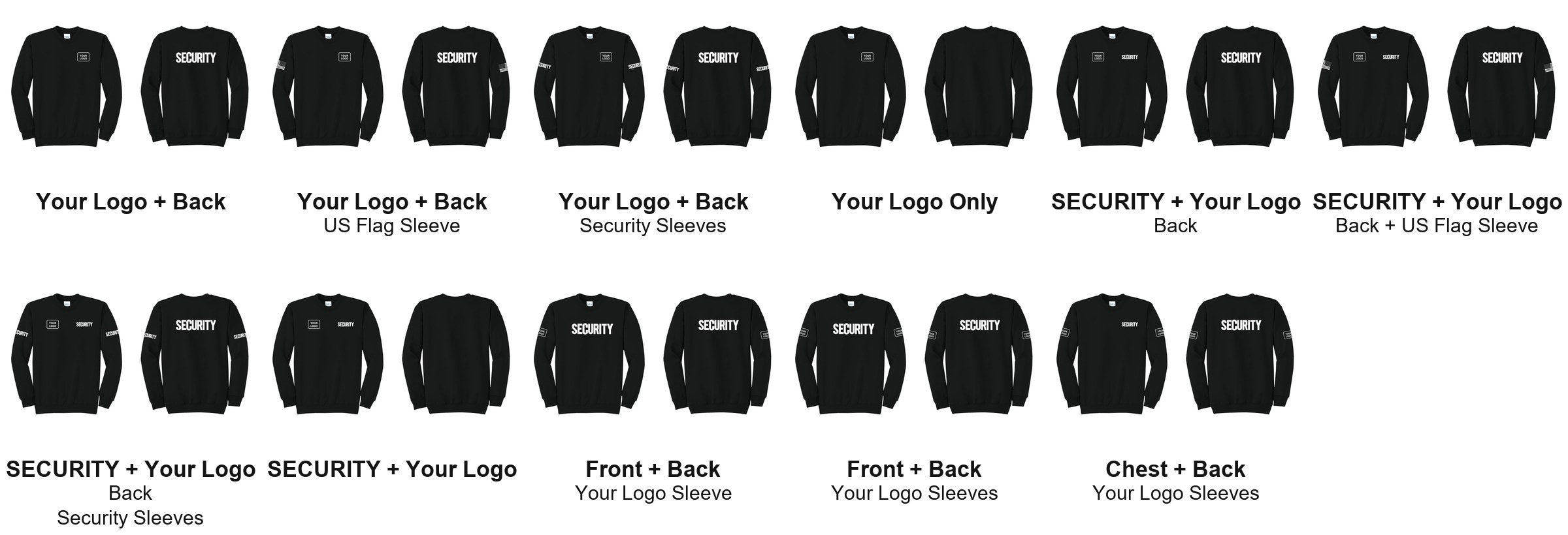 SECURITY t-shirt print layouts