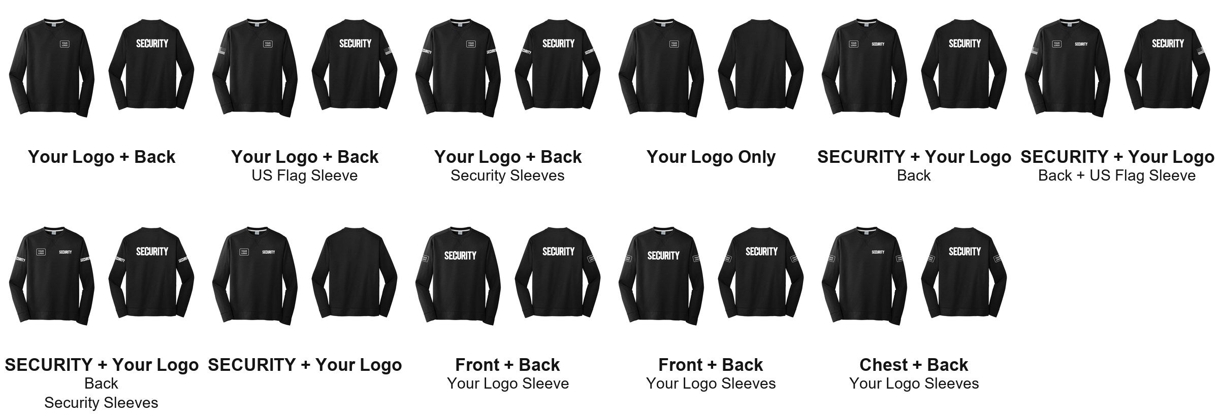 SECURITY t-shirt print layouts