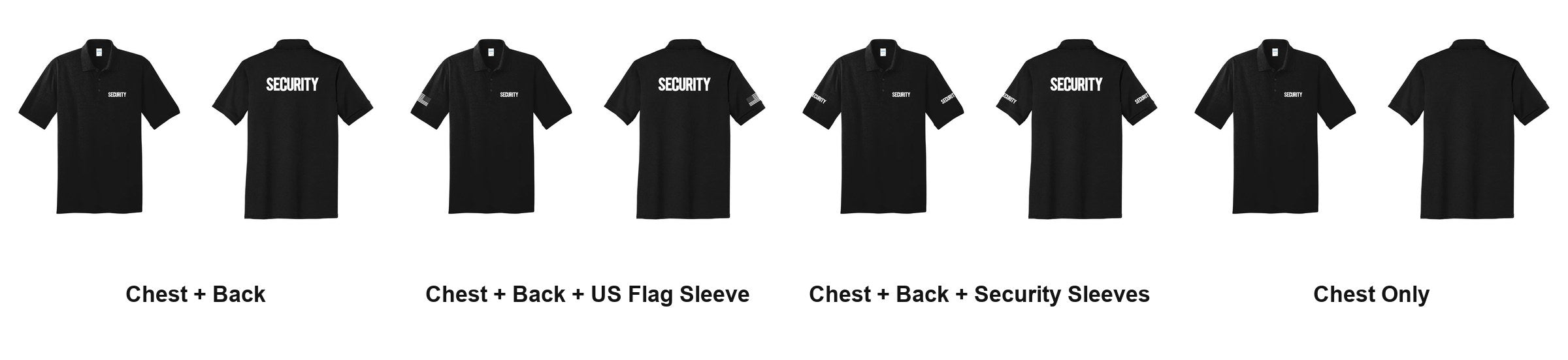 SECURITY t-shirt print layouts