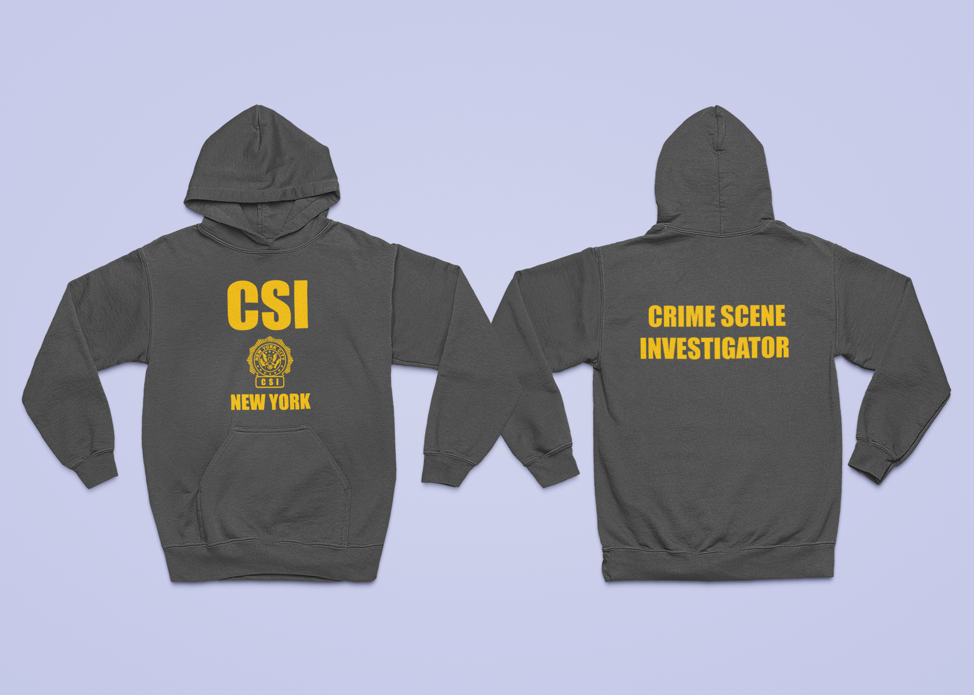 Men's CSI New York Hoodie Crime Scene Investigation Sweatshirt