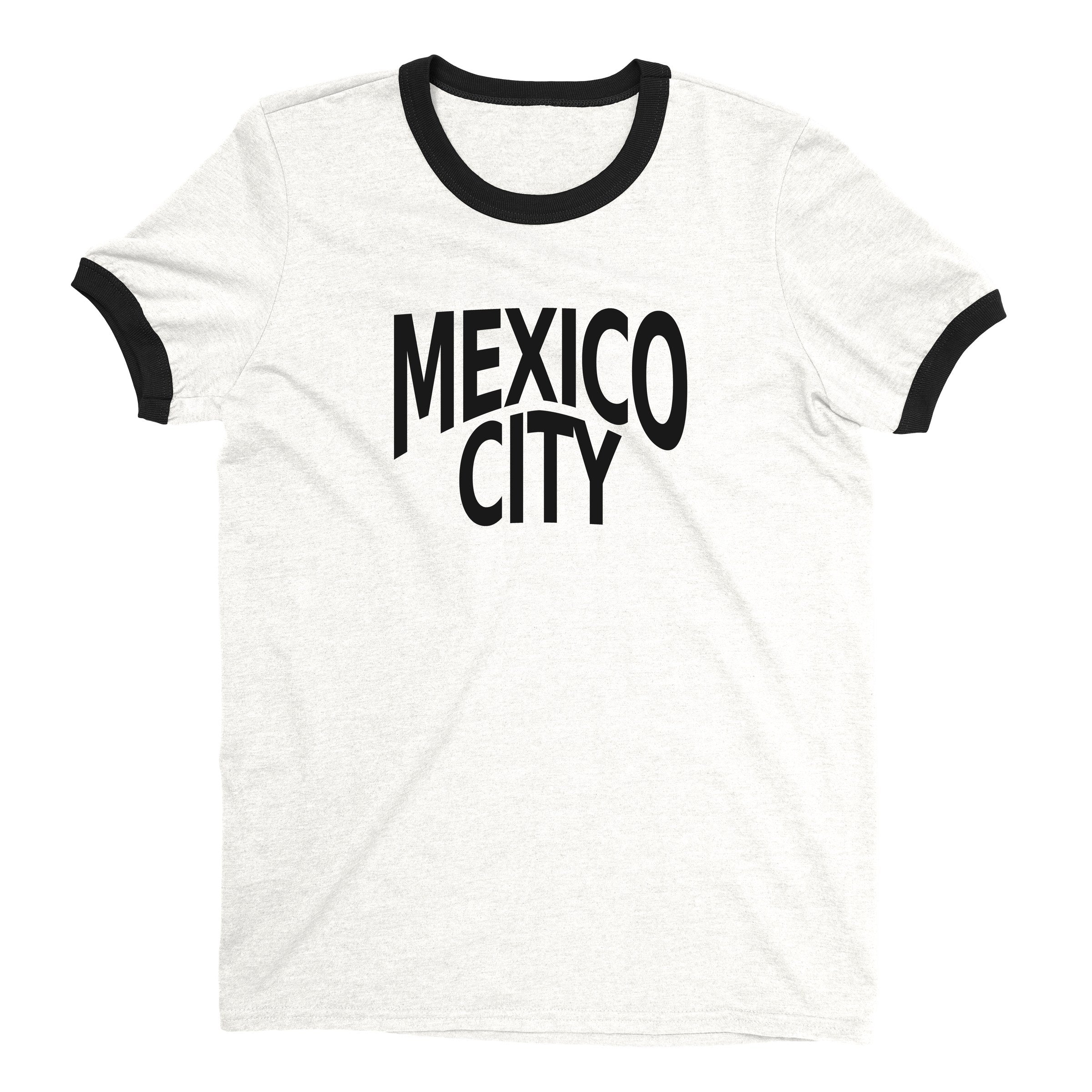 Mexico City Ringer Tee — White