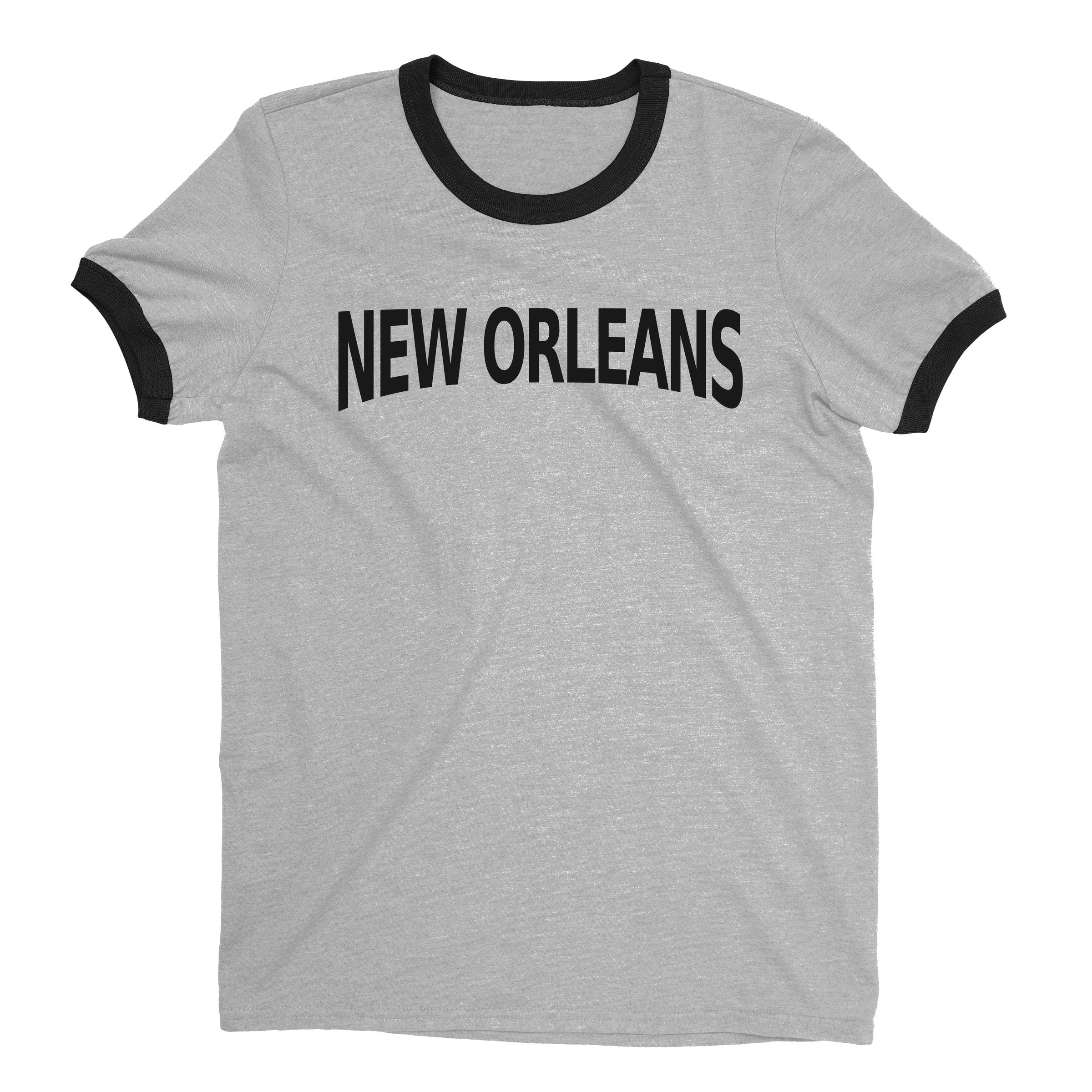 New Orleans Ringer Tee — Heather Gray