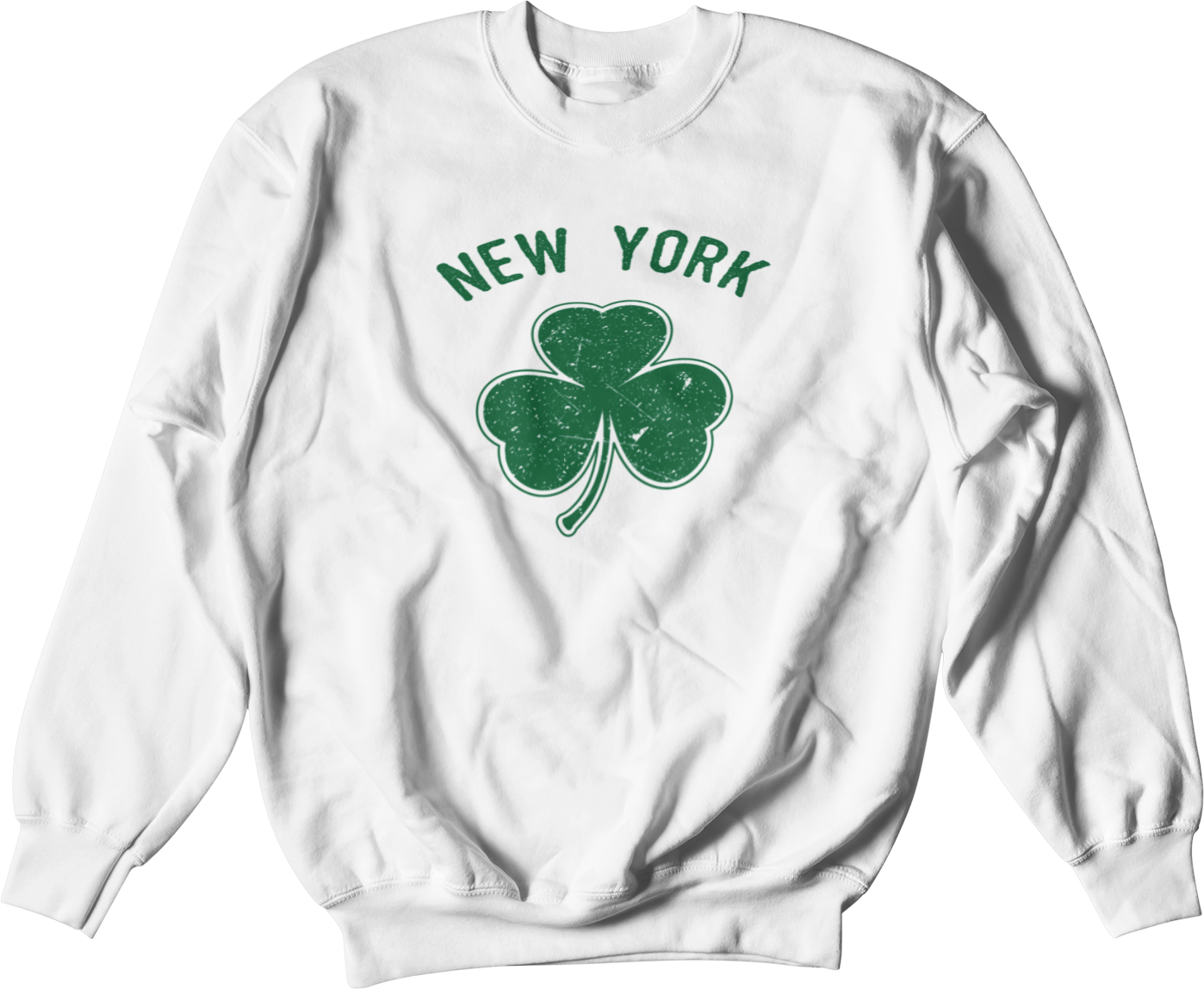 New York City Irish Shamrock Design St Patricks Day Crewneck Sweatshirt