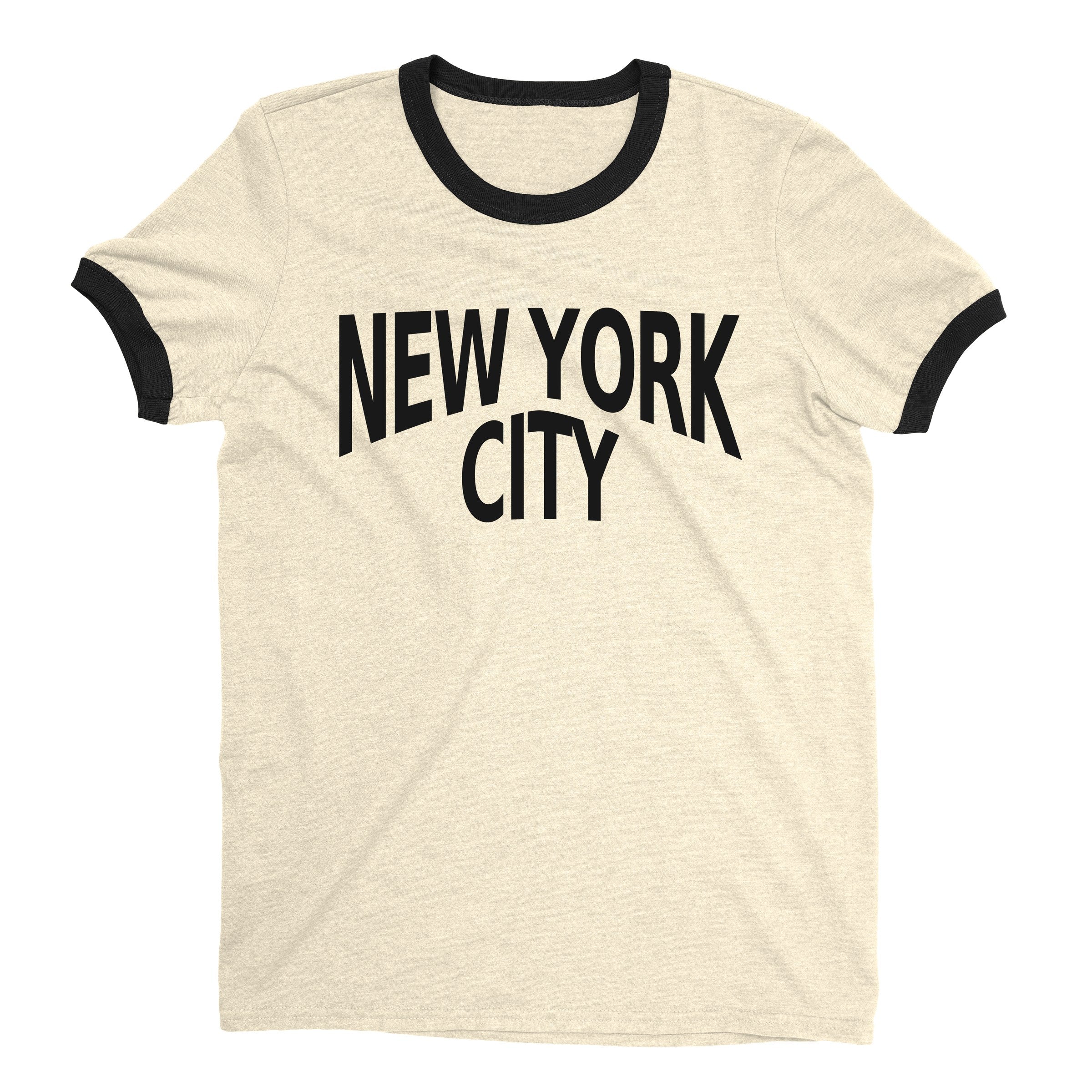 New York City Ringer Tee — Natural