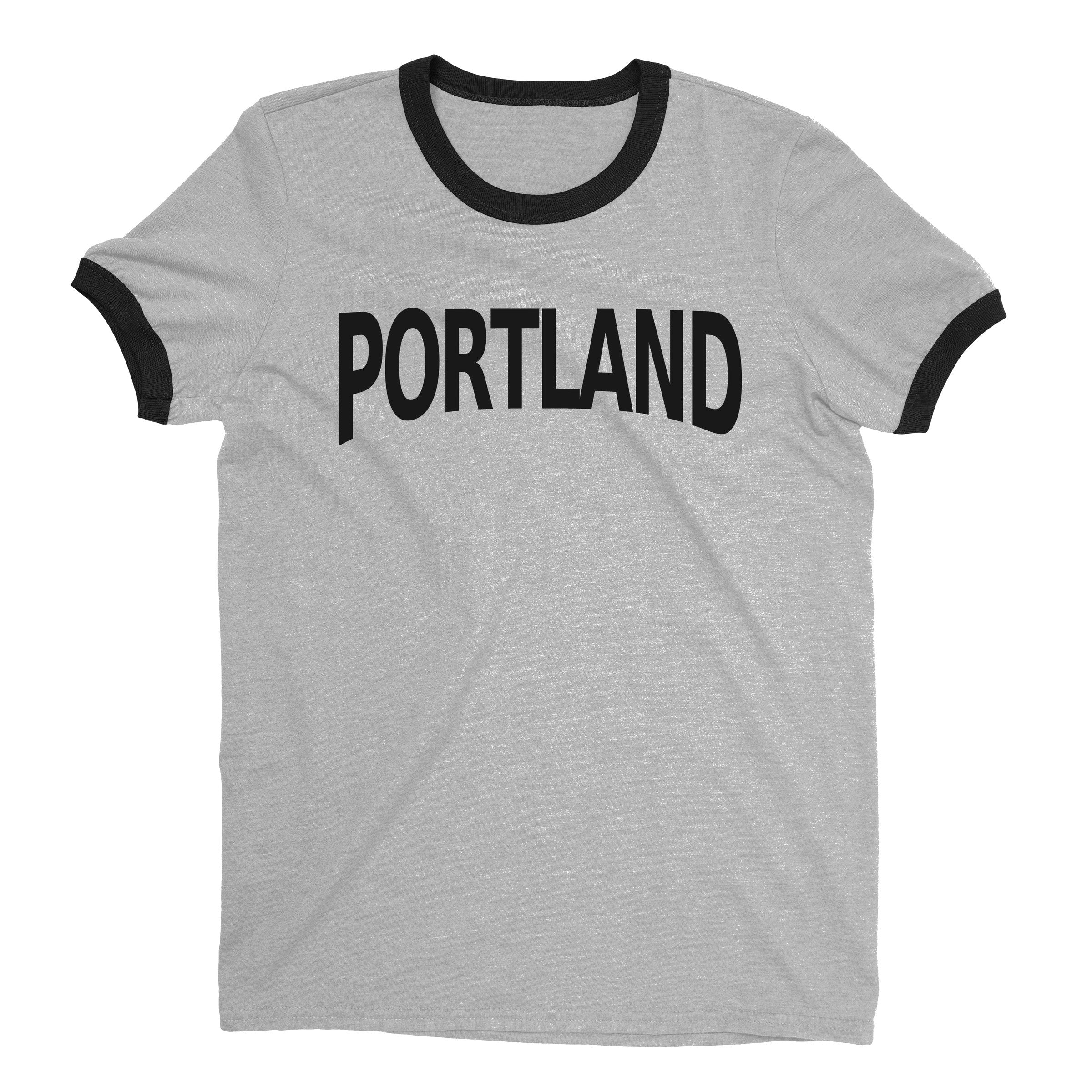 Portland Ringer Tee — Heather Gray