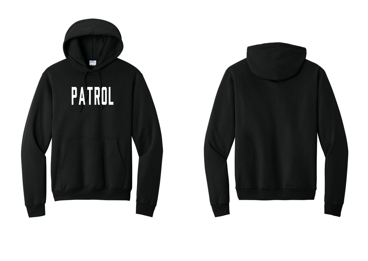 NYC Factory Patrol Cotton Fleece Pullover Hoodie (Classic) - Front Only - Black