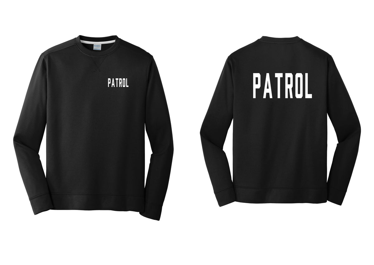 NYC Factory Patrol Performance Fleece Crewneck Sweatshirt (Classic) - Chest + Back - Black