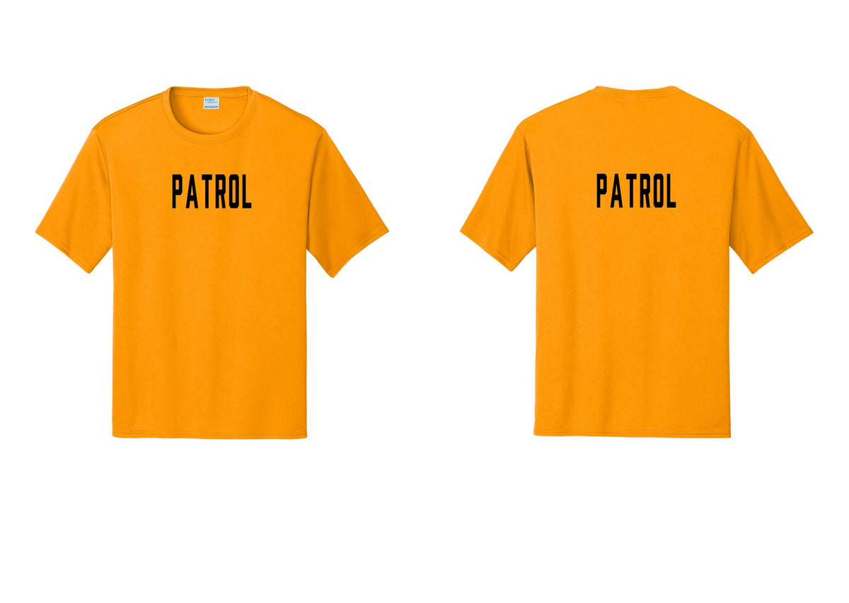 NYC Factory Patrol Performance T-Shirt (Classic) - Front + Back - Gold