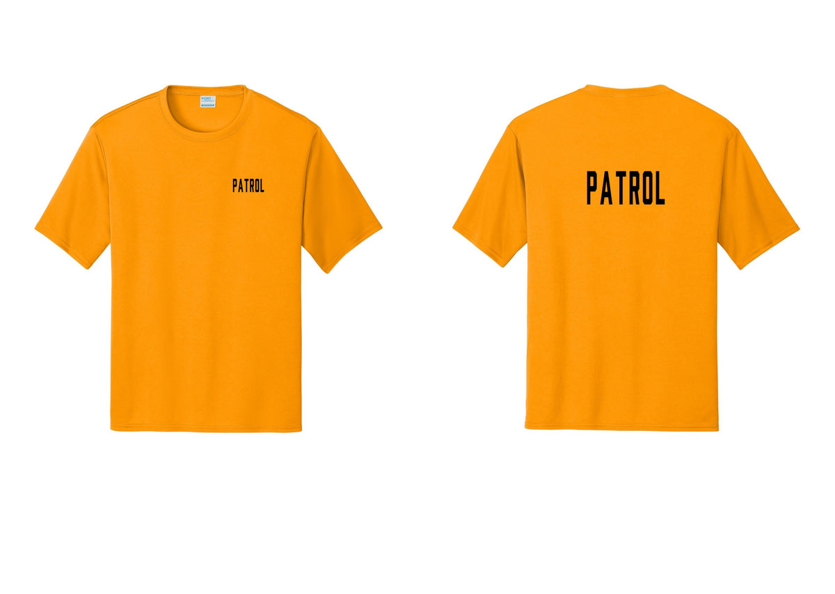 NYC Factory Patrol Performance T-Shirt (Classic) - Chest + Back - Gold