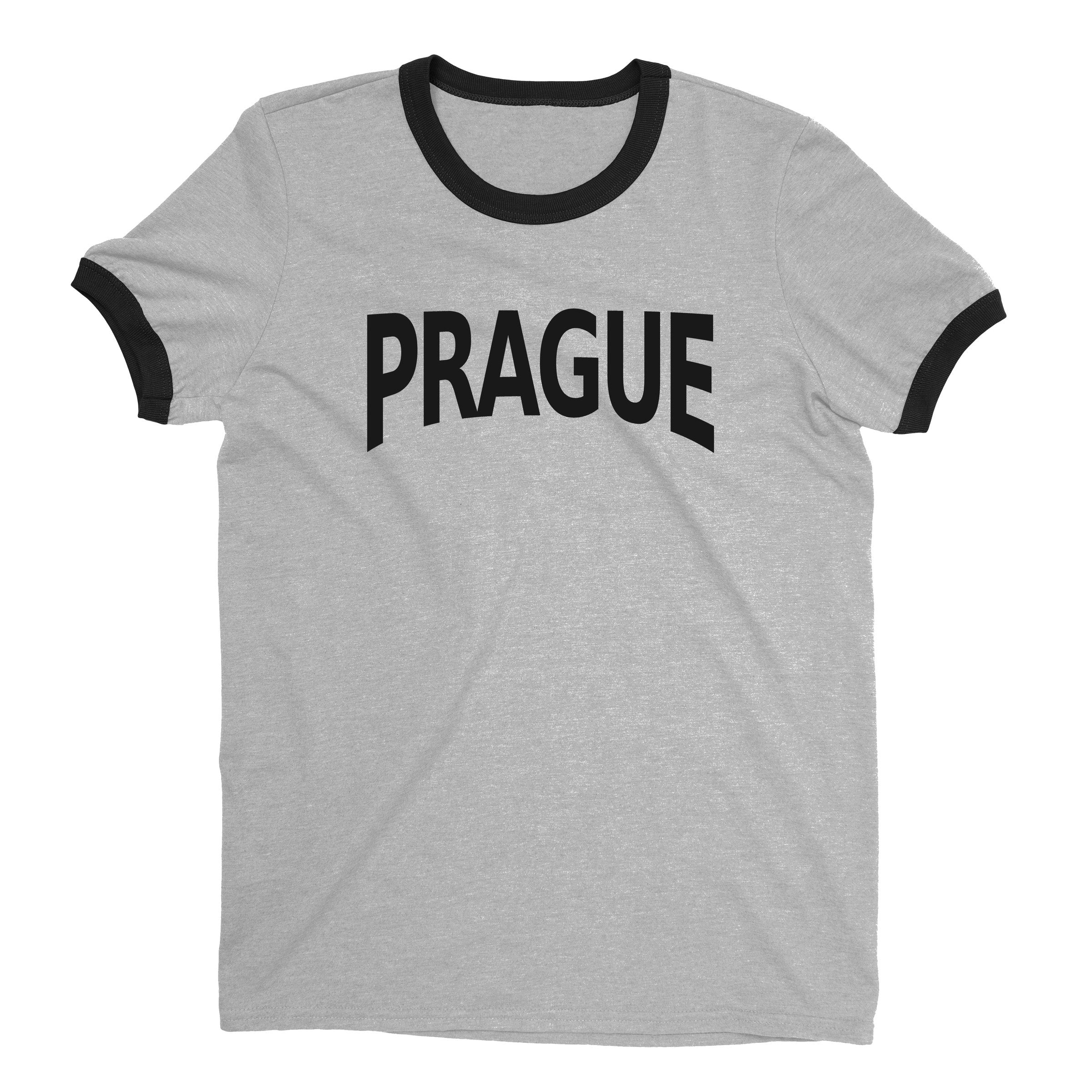 Prague Ringer Tee — Heather Gray