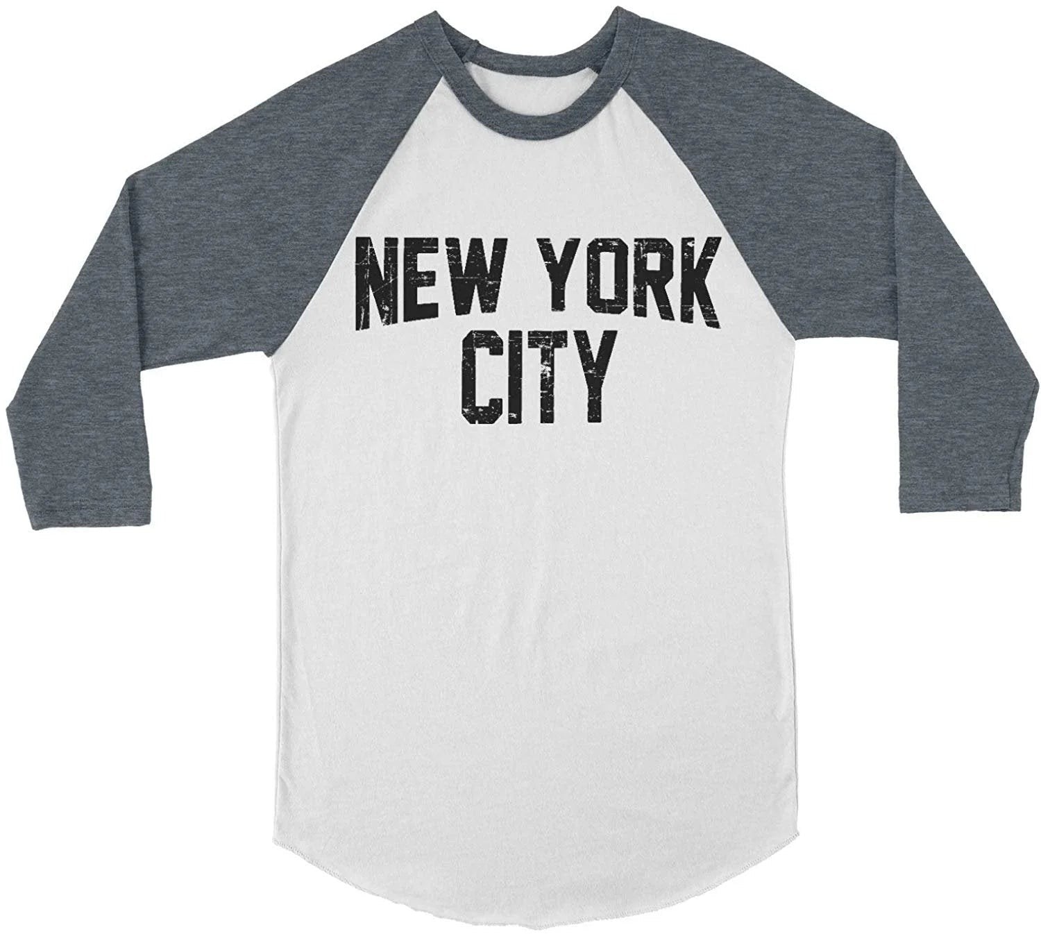 Men's New York City Raglan Tee Soft Cotton Shirt - NYC Factory