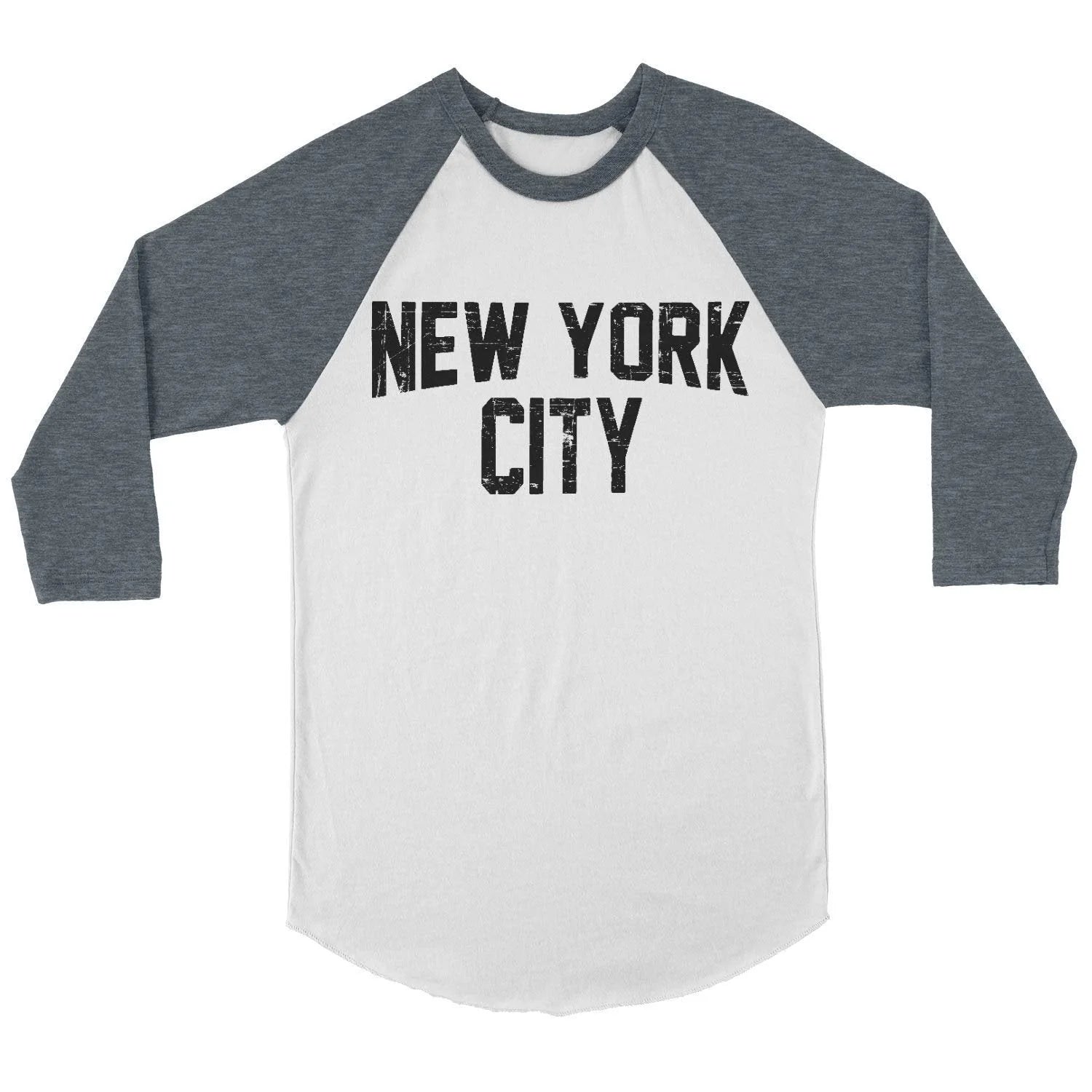 Men's New York City Raglan Tee Soft Cotton Shirt - NYC Factory