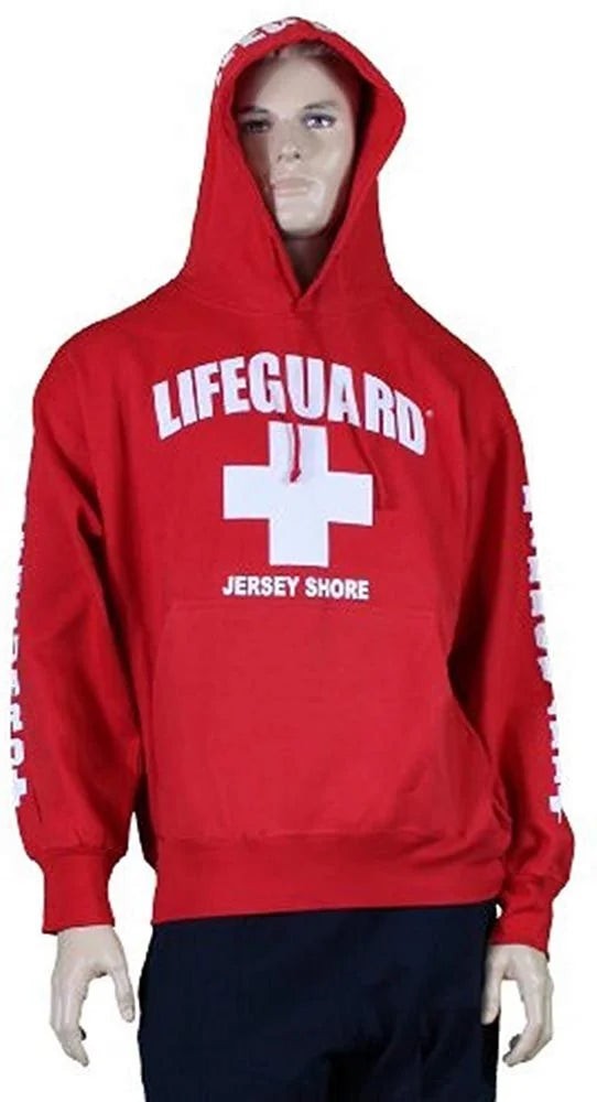 Lifeguard Jersey Shore NJ Life Guard Sweatshirt Red XL - NYC Factory