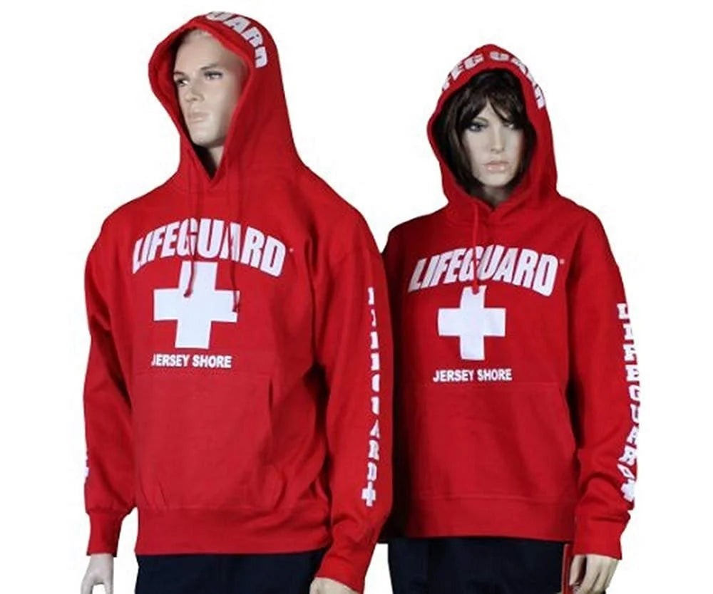 Lifeguard Jersey Shore NJ Life Guard Sweatshirt Red XL - NYC Factory
