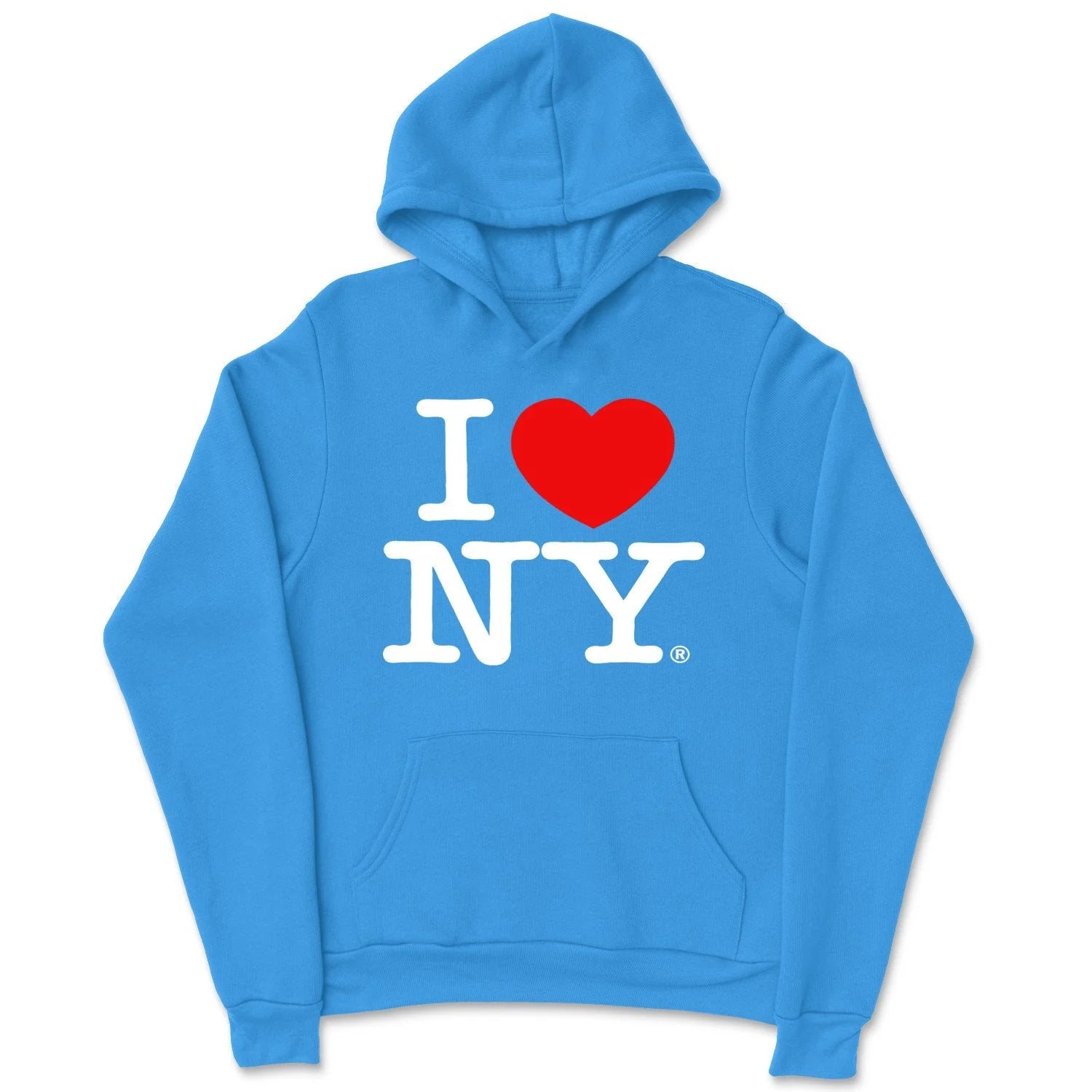 I Love NY Kids Hoodie Sweatshirt Officially Licensed (Youth, Turquoise) - NYC Factory