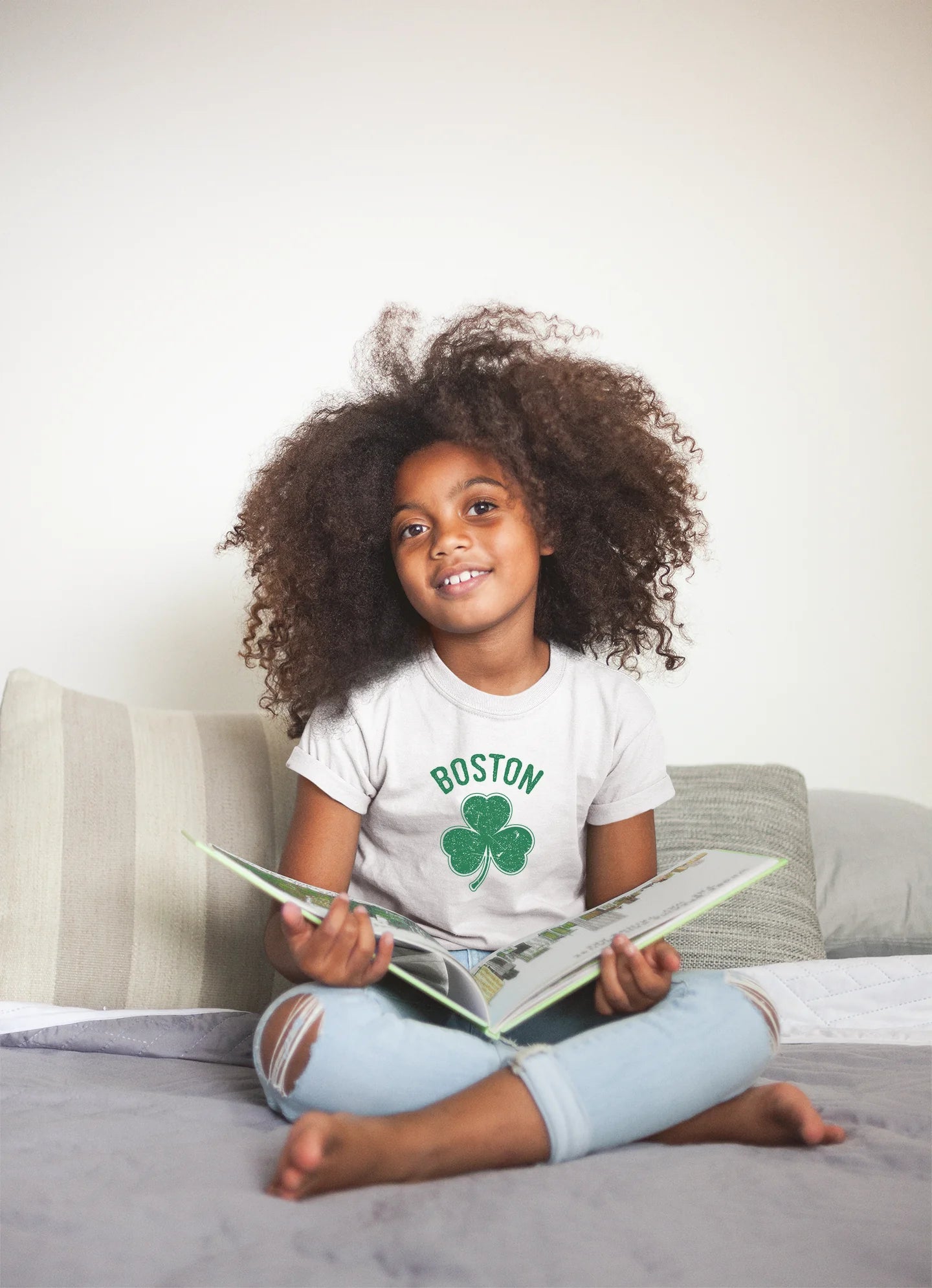 Irish Boston Shamrock Design Custom T-Shirt