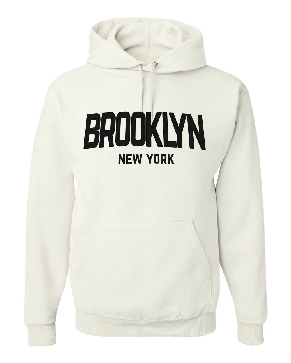 Brooklyn New York Retro Design Custom Hoodie White