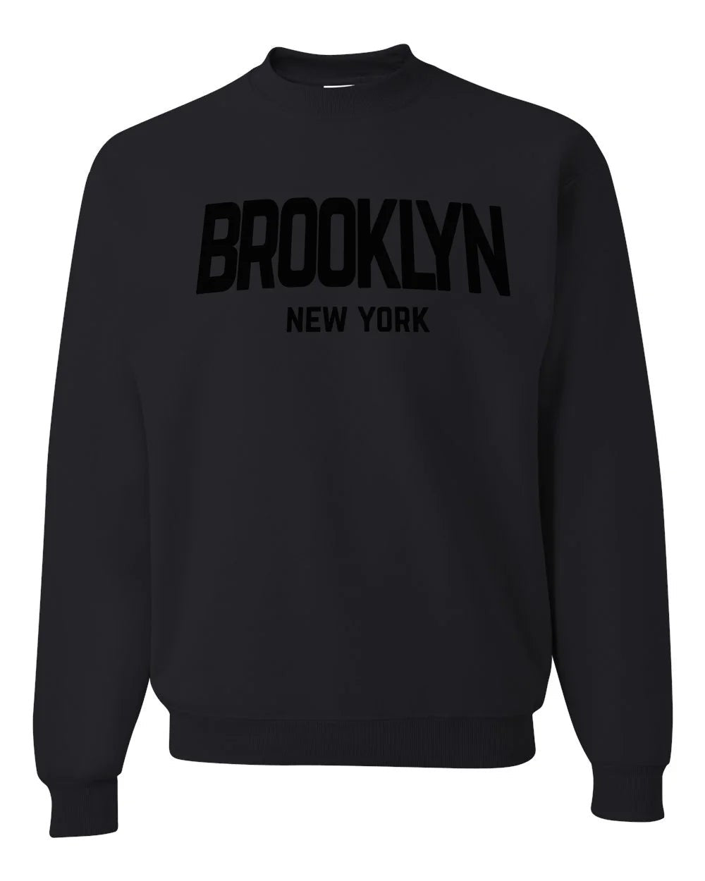 Brooklyn New York Retro Design Custom Crewneck Sweatshirt Black