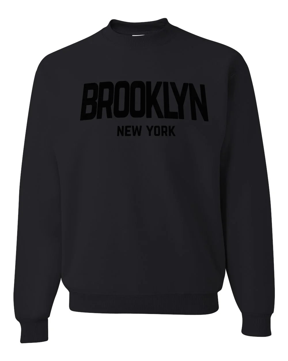 Brooklyn New York Retro Design Custom Crewneck Sweatshirt Black