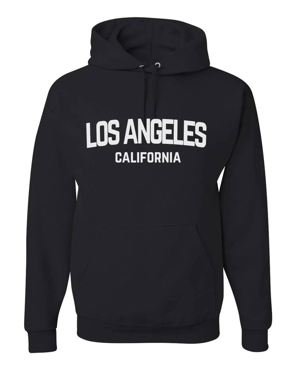 Los Angeles California White Retro Design Custom Hoodie Black