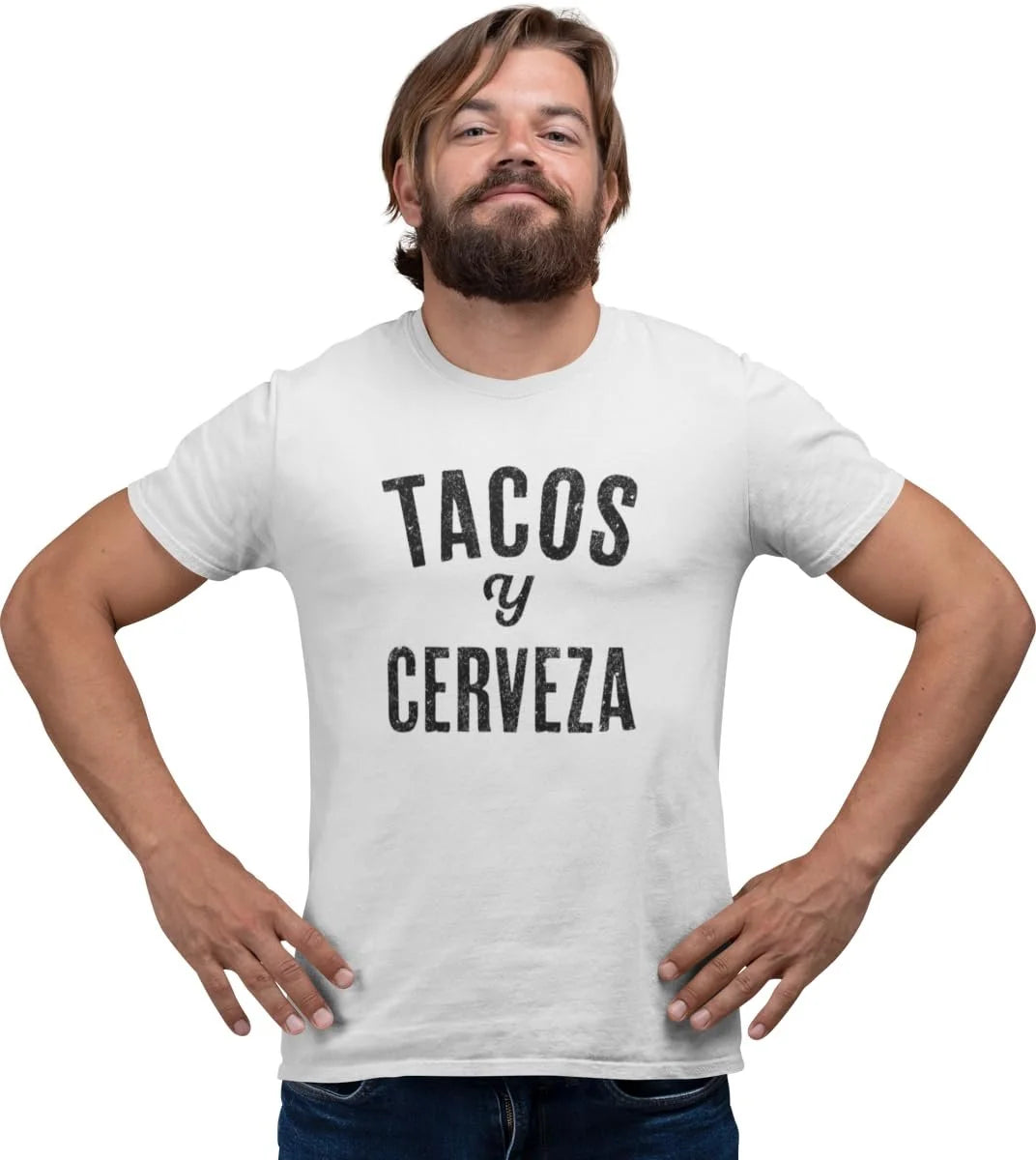 Men's Cinco De Mayo T-Shirt Taco Y Cerveza Party Beer Tees