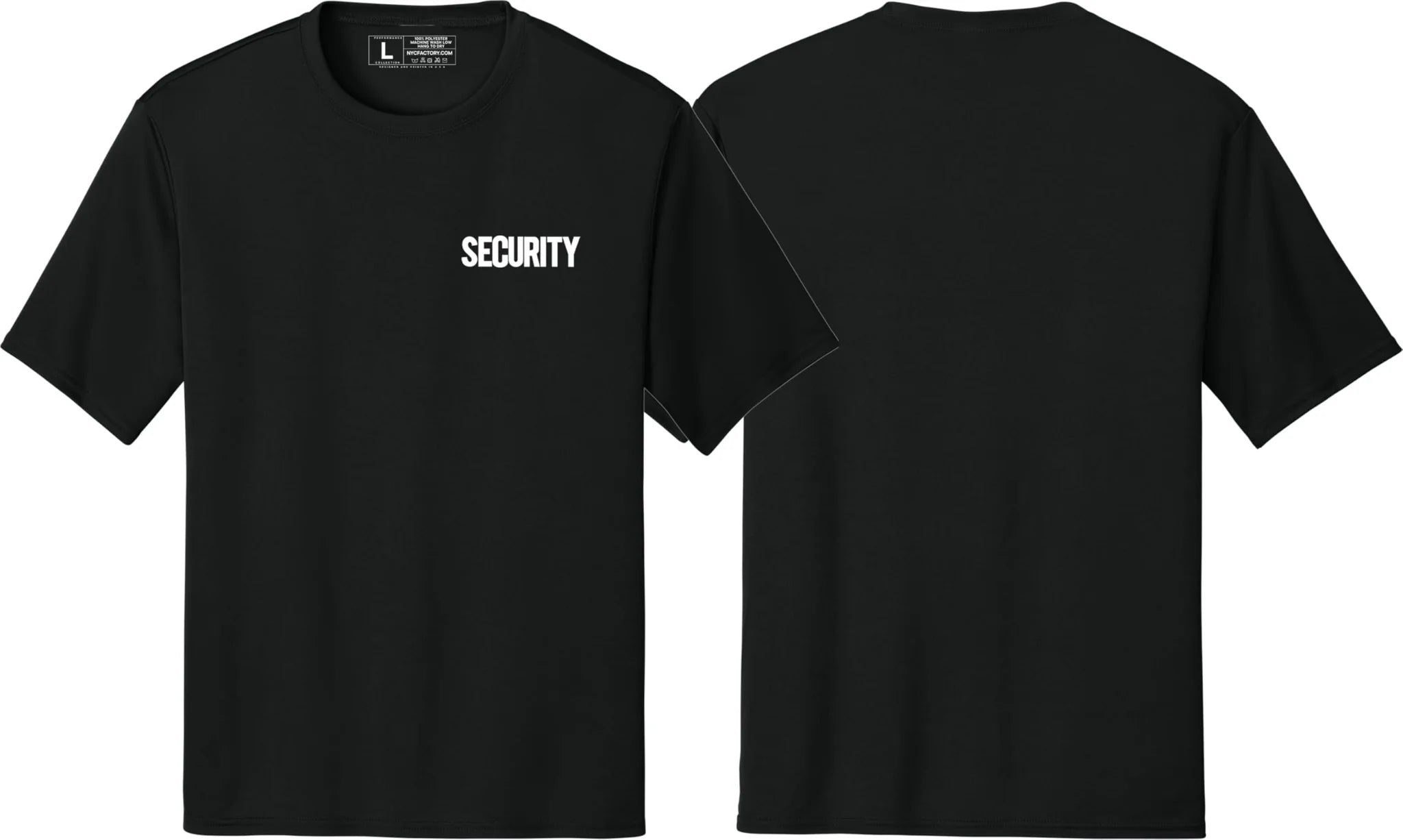 Men's Security T-Shirt Moisture-Wicking Performance Tee Summer Work Shirt