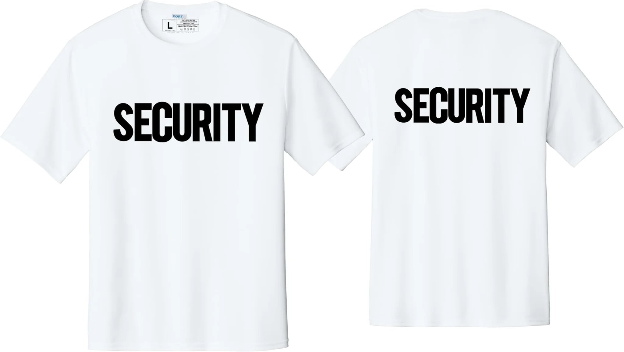 Men's Security T-Shirt Moisture-Wicking Performance Tee Summer Work Shirt