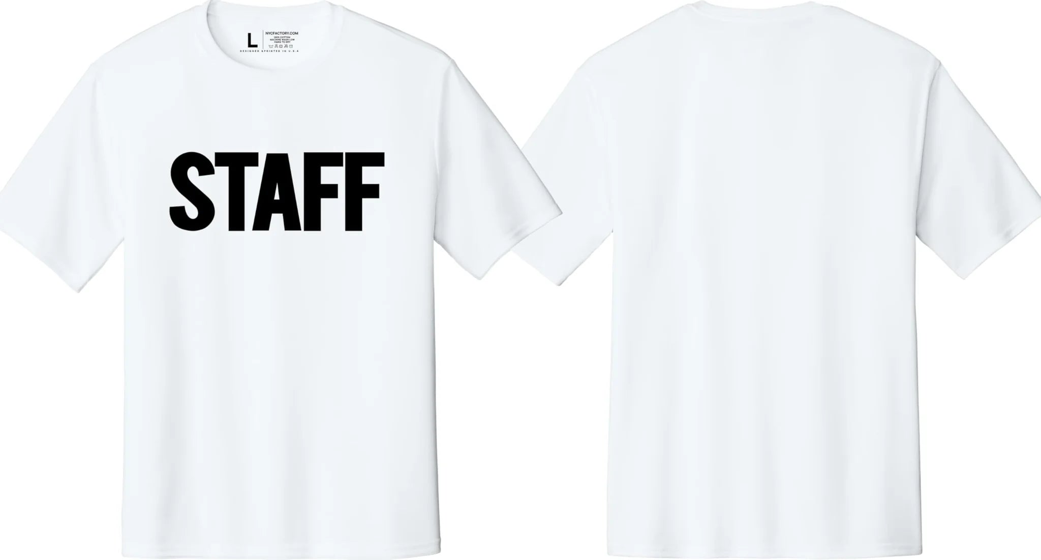 Men's Staff T-Shirt Soft Cotton Tees (Front Print)