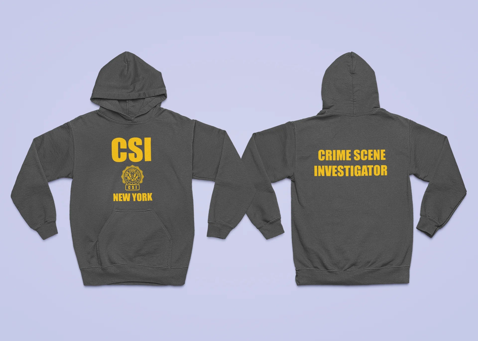 Men's CSI New York Hoodie Crime Scene Investigation Sweatshirt