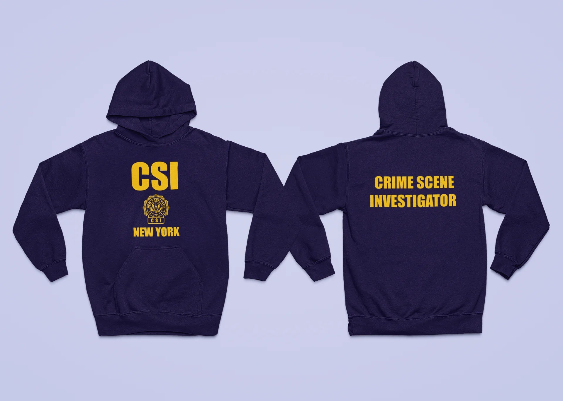 Men's CSI New York Hoodie Crime Scene Investigation Sweatshirt