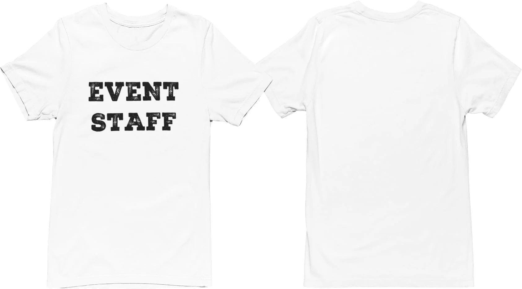 Professional Event Men's Unisex Staff Tees - Front & Back All Colors & Sizes In Stock - NYC Factory