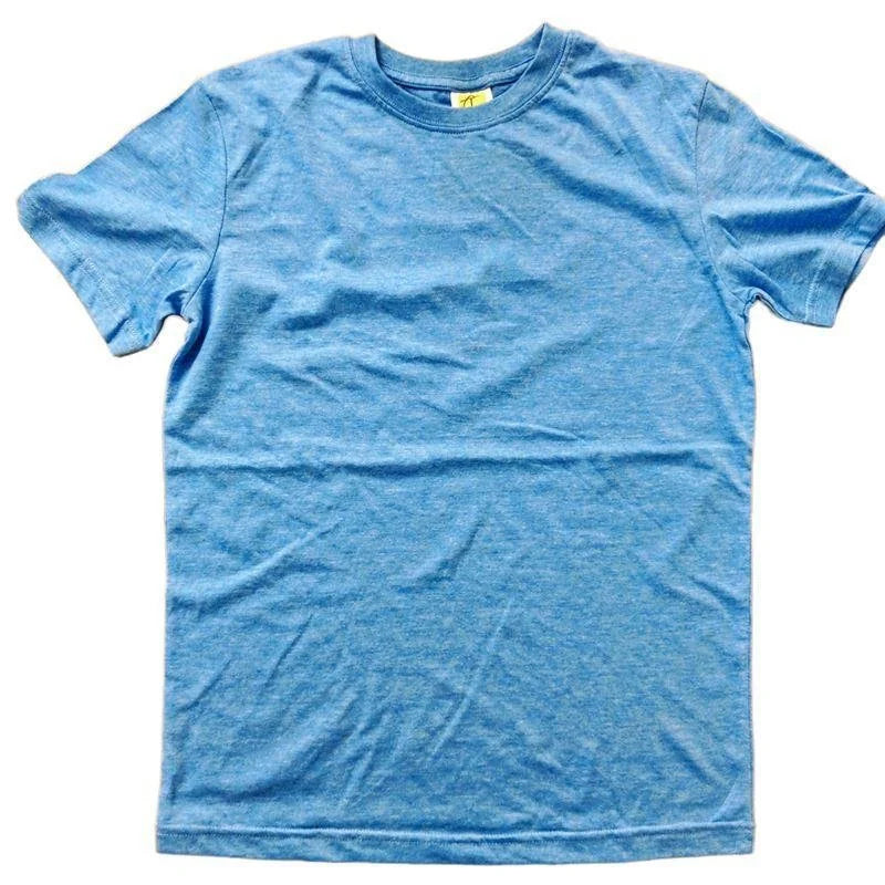 Tulo Garn Kids Heather Color Cotton Blend Crew Tee - NYC Factory