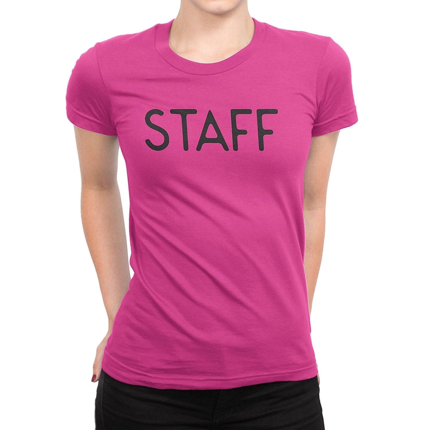 NYC FACTORY Staff T-Shirt Ladies Screen Printed Tee Front & Back Design Event Shirt - NYC Factory