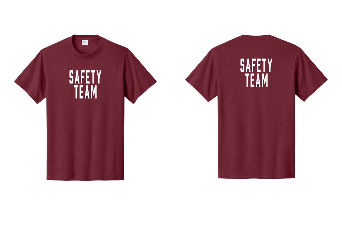 NYC Factory Safety Team T-Shirt for Events, Venues & Volunteers (Classic) - Front + Back - Cardinal