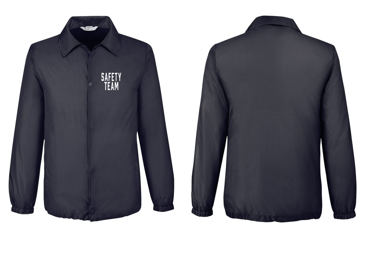 NYC Factory Safety Team Snap-Front Coaches Jacket (Classic) - Chest Only - Black