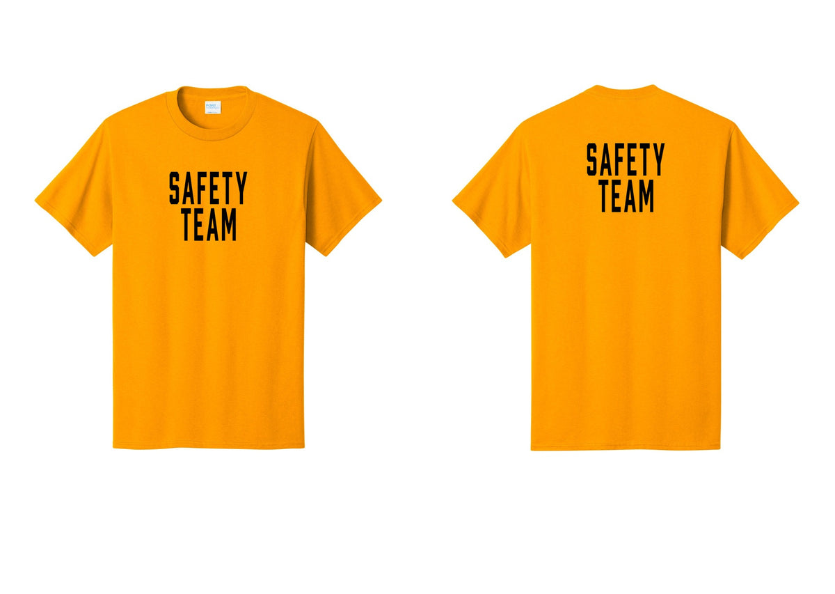 NYC Factory Safety Team T-Shirt for Events, Venues & Volunteers (Classic) - Front + Back - Gold