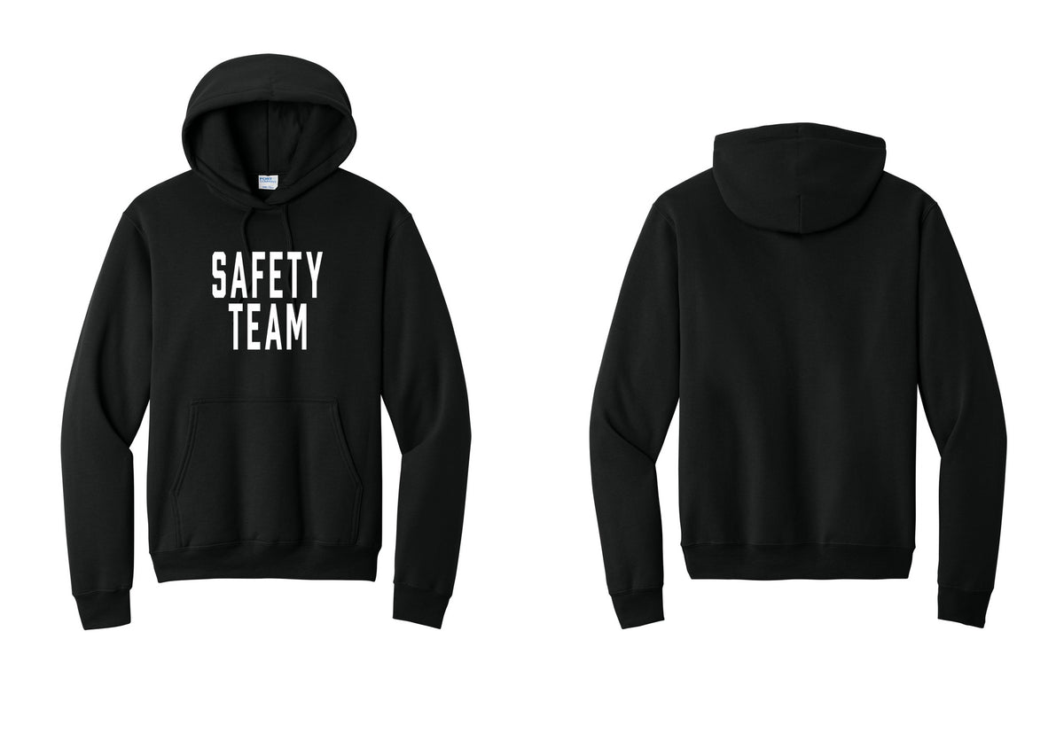 NYC Factory Safety Team Cotton Fleece Pullover Hoodie (Classic) - Front Only - Black